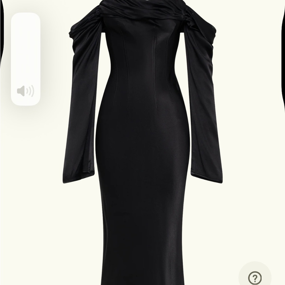 Meshki Black Long Sleeve Gown